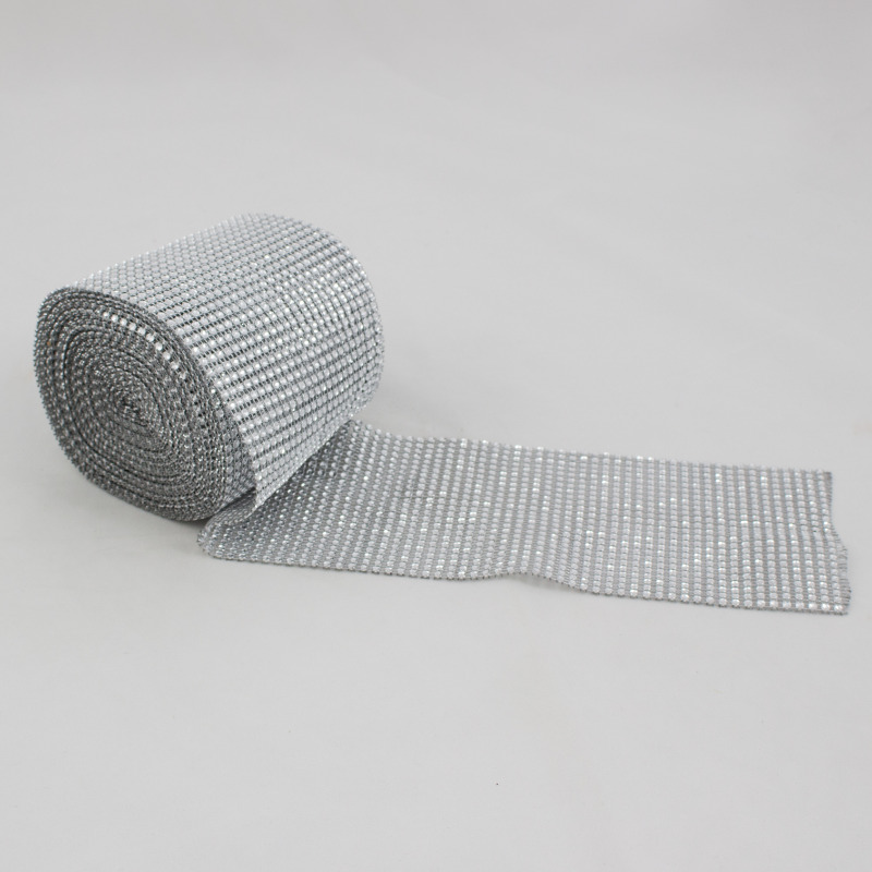 Fita Strass 3mm 12cm x 9.2m Prata